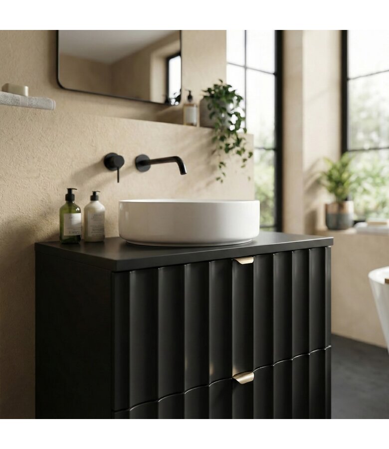 Wastafelkast Azore 60 x 46 x 52 cm - mat zwart
