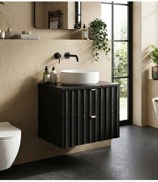 Wastafelkast Azore 60 x 46 x 52 cm - mat zwart