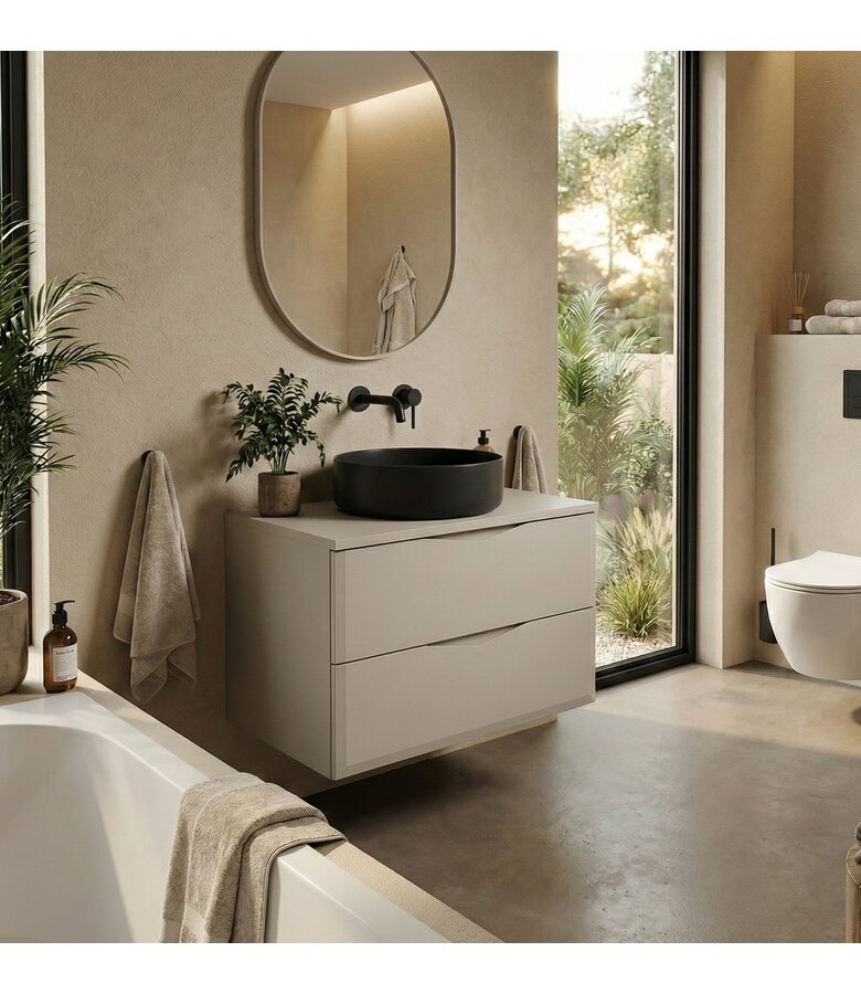 Wastafelkast Duro 80 x 46 x 52 cm - beige