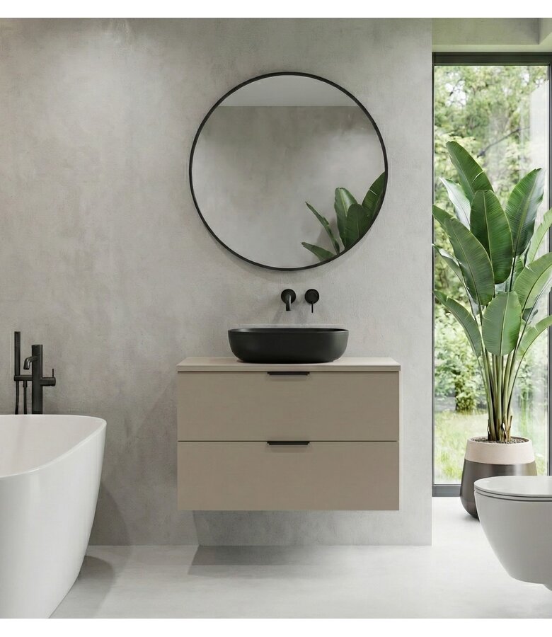 Wastafelkast Pyra 80 x 46 x 52 cm - beige