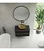 Wastafelkast Varo 80 x 46 x 52 cm - mat zwart met goud