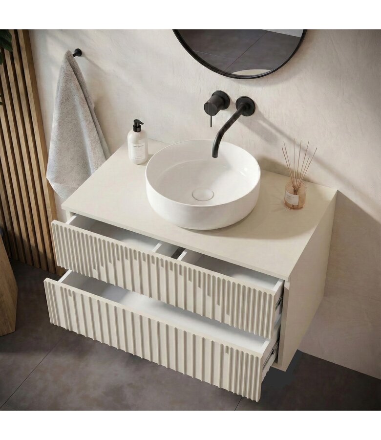 Wastafelkast Ancon - 80 x 46 x 46 cm - beige