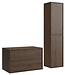 Wastafelkast Mali met kolomkast - 80 x 46 x 54 cm - walnoot bruin