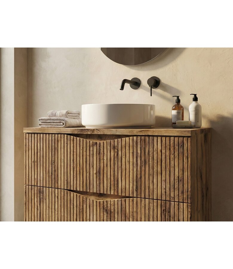 Wastafelkast Calen 80 x 46 x 52 cm - eiken