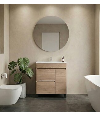 Badkamermeubel Salzburg 80cm - kastanje eiken