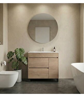 Badkamermeubel Salzburg 100cm - kastanje eiken