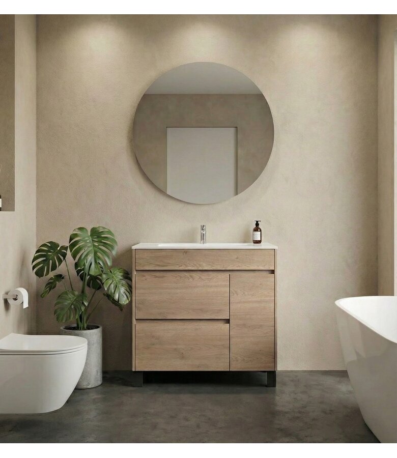 Badkamermeubel Salzburg 100cm - kastanje eiken