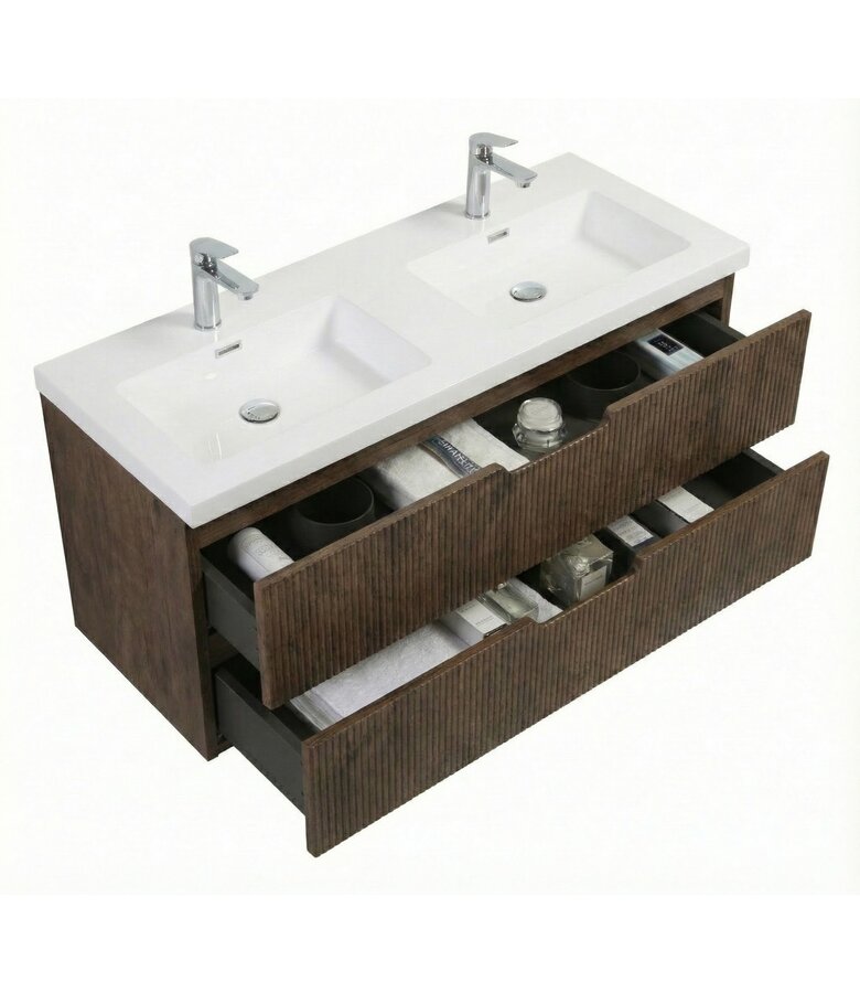 Badkamermeubel Thermis 120cm - walnoot bruin