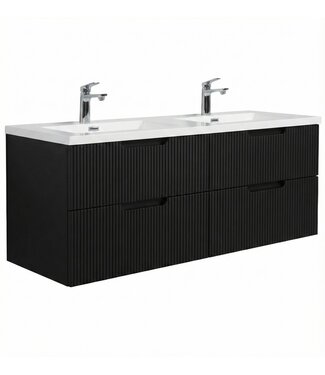 Badkamermeubel Thermis 140cm - mat zwart