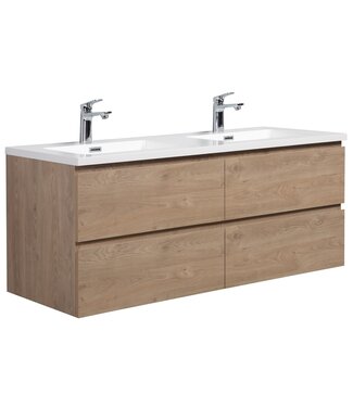 Badkamermeubel Angela 140cm - kastanje eiken