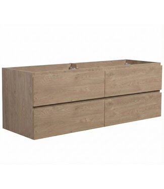 Wastafelkast Angela 140 x 48 x 50 cm - kastanje eiken