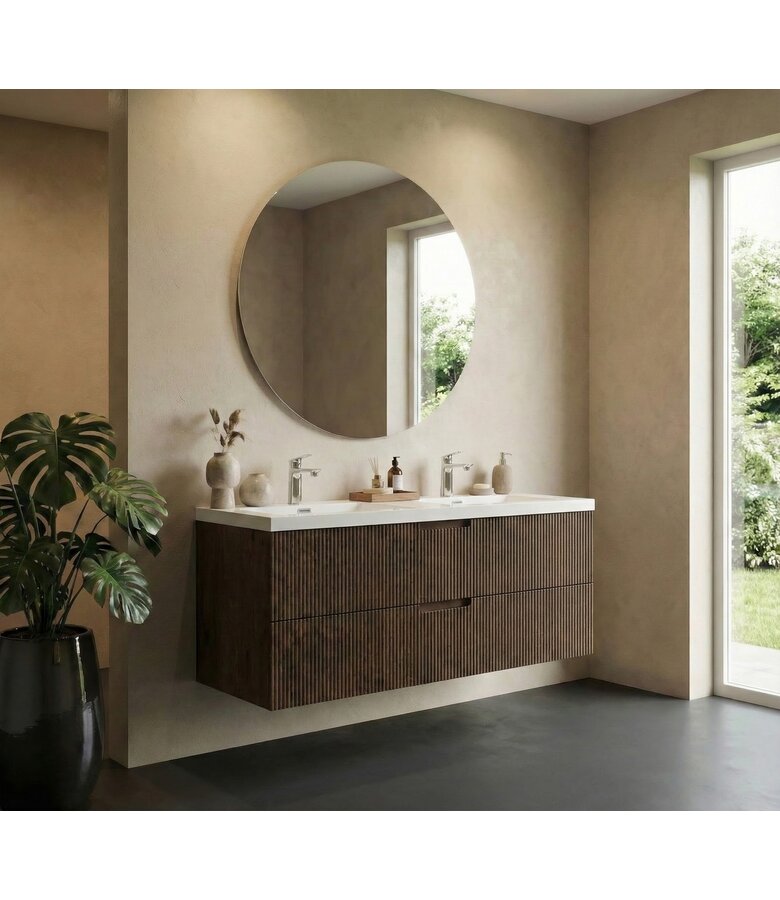 Badkamermeubel Thermis 120cm - walnoot bruin