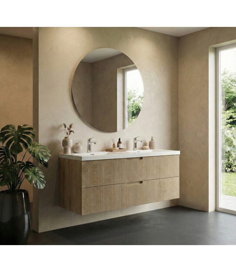 Badkamermeubel Thermis 120cm - licht eiken