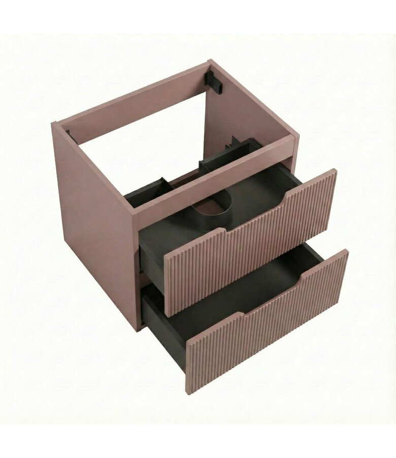 Wastafelkast Thermis 60cm - mat roze