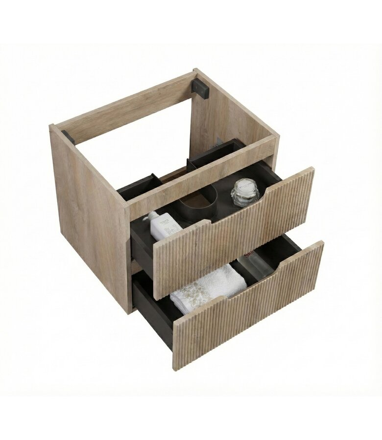 Wastafelkast Thermis 60cm - licht eiken