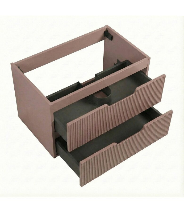 Wastafelkast Thermis 80cm - mat roze