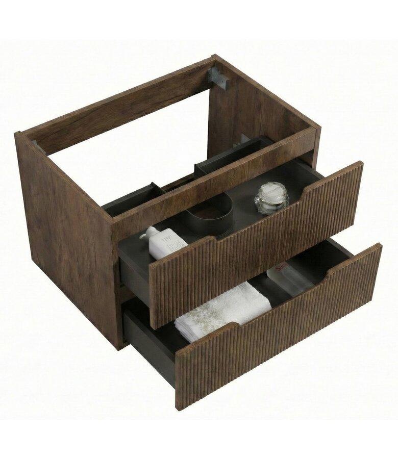 Wastafelkast Thermis 80 x 48 x 50 cm - walnoot bruin