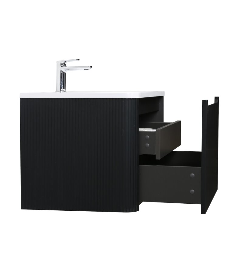 Badkamermeubel Tundra 80cm - mat zwart