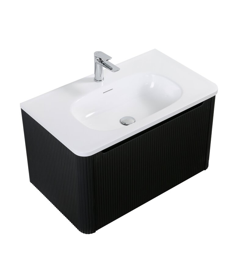 Badkamermeubel Tundra 80cm - mat zwart