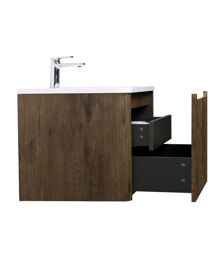 Badkamermeubel Tundra 80cm - walnoot bruin