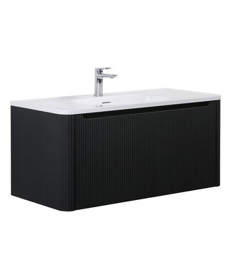 Badkamermeubel Tundra 100cm - mat zwart