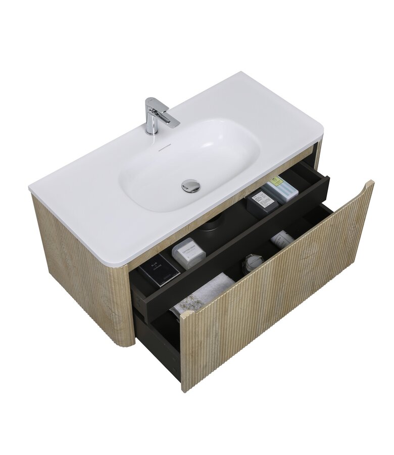 Badkamermeubel Tundra 100cm - licht eiken