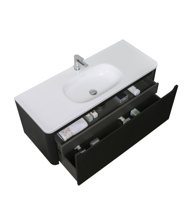 Badkamermeubel Tundra 120cm - mat zwart