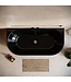 Half vrijstaand ligbad Havana 170 x 80 x 58 cm - zwart