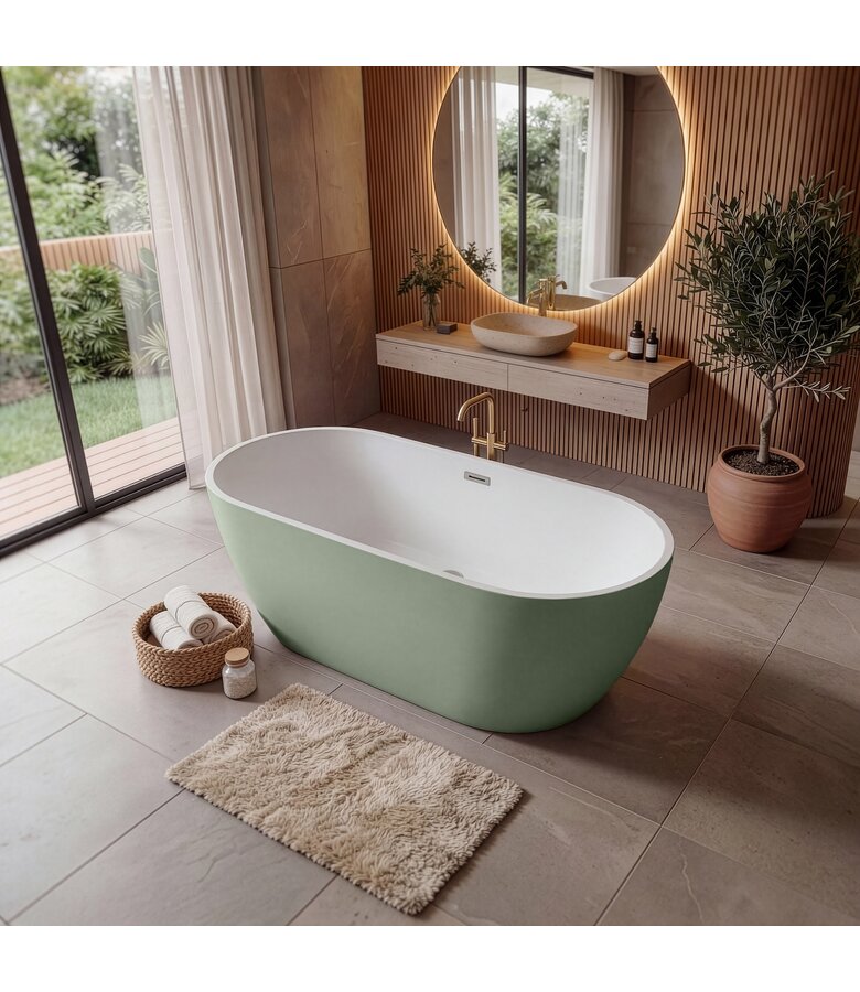 Vrijstaand ligbad Bahia 170 x 75 x 58cm - groen