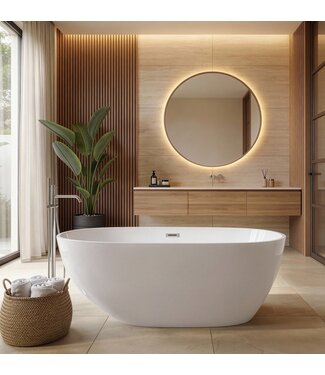 Vrijstaand ligbad Peru 170 x 80 x 58 cm - wit