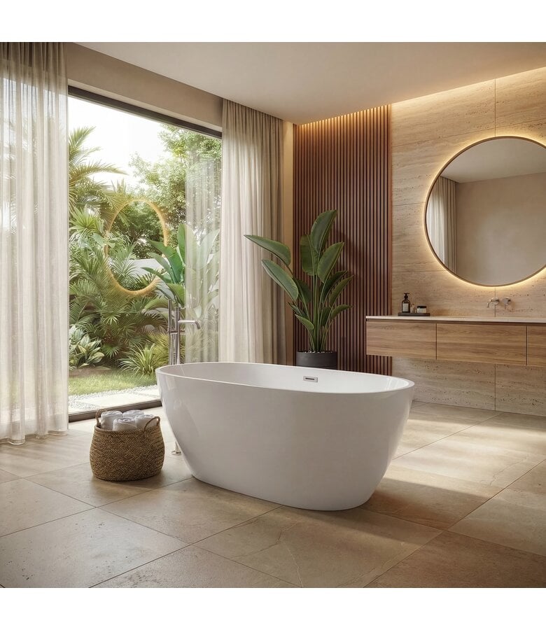 Vrijstaand ligbad Peru 170 x 80 x 58 cm - wit