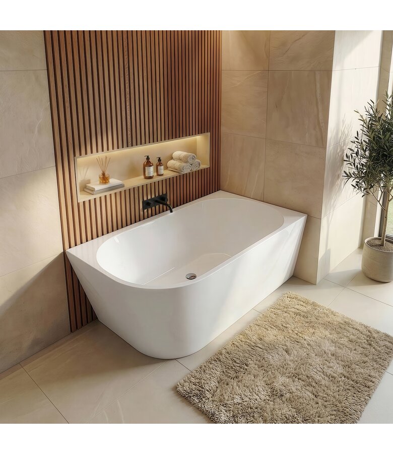 Hoekbad Isia 170 x 78 x 60 cm - wit  - links