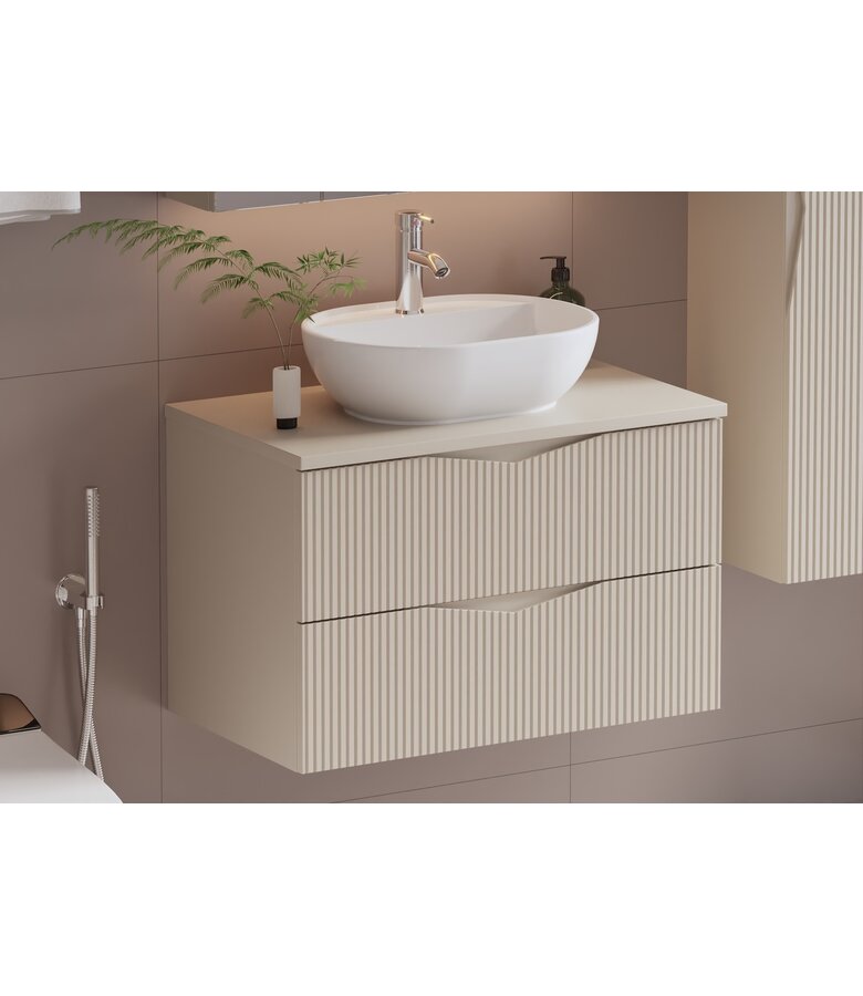 Wastafelkast Calen 80 x 46 x 52 cm - beige