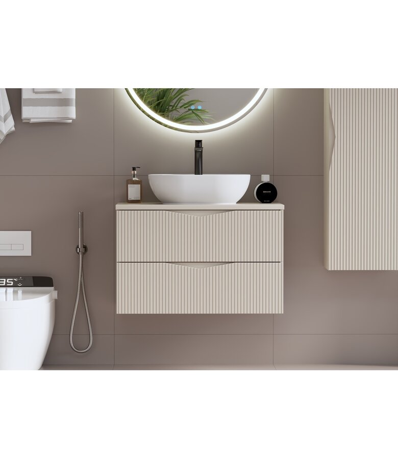 Wastafelkast Calen 80 x 46 x 52 cm - beige