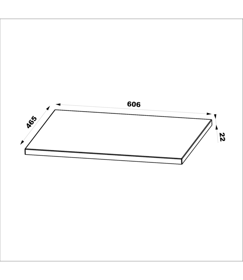 Wastafelkast Colorado 60 x 46 x 52 cm - wit