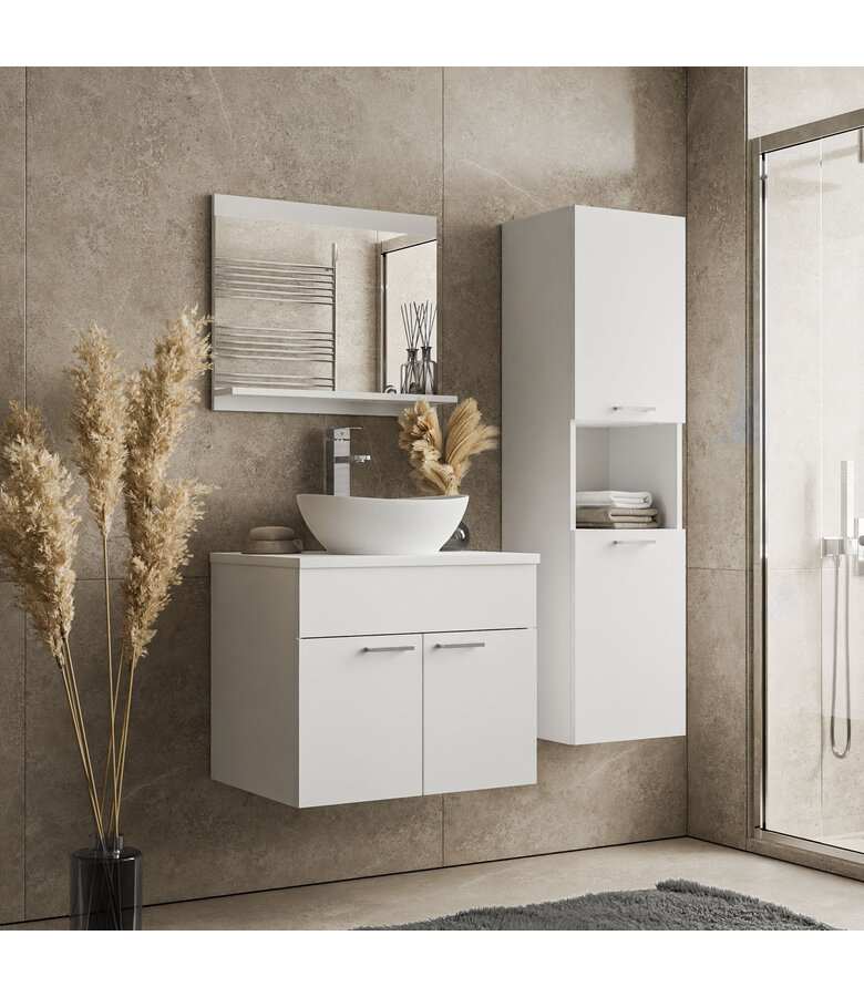 Wastafelkast Colorado 60 x 46 x 52 cm - mat wit