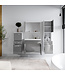 Badkamerkast Alba 30 x 30 x 83 cm - wit met grijs