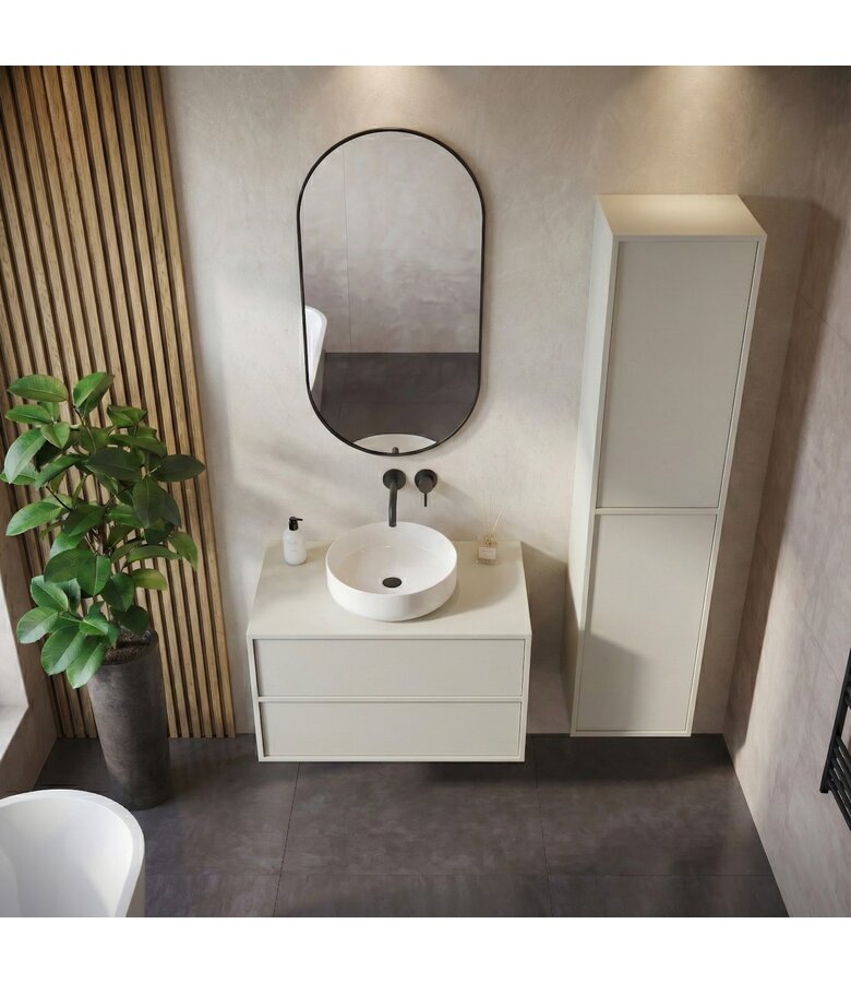 Wastafelkast Mali - 80 x 46 x 49 cm - beige