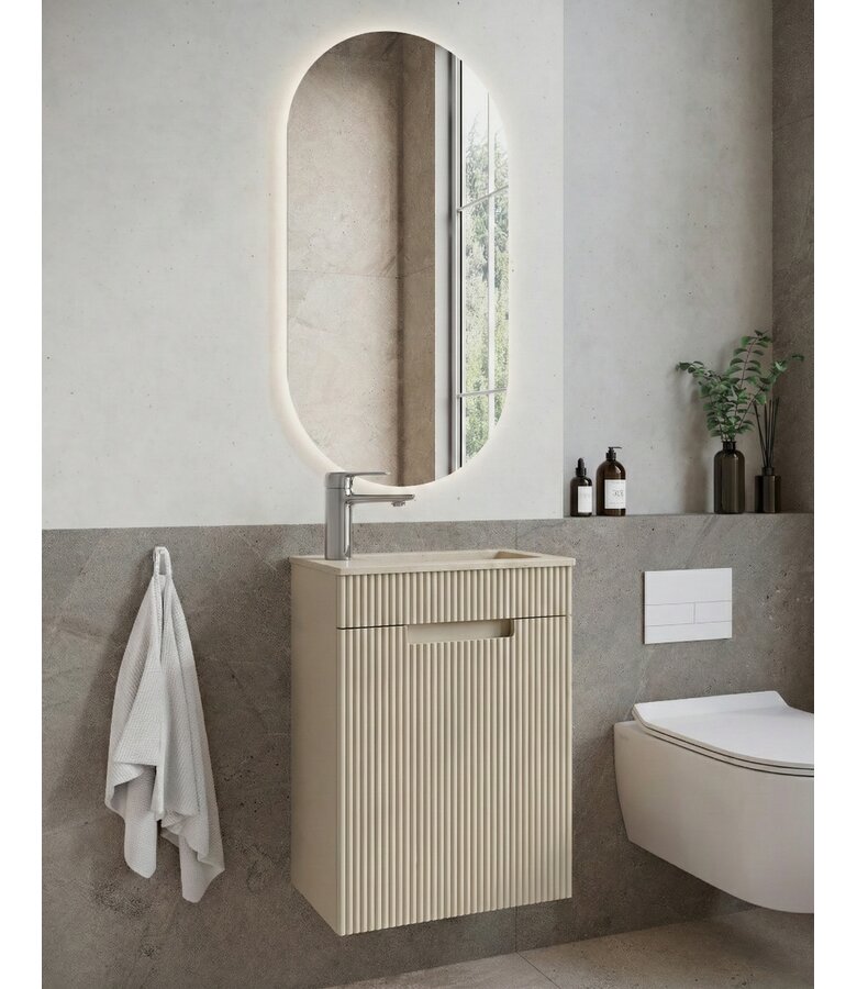 Toiletmeubel Thermis 40cm - beige - beige wastafel