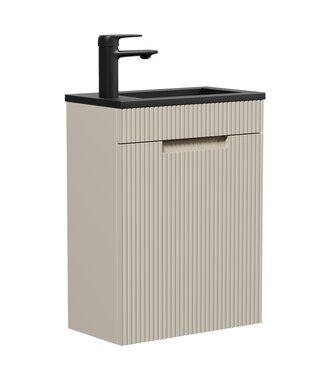 Toiletmeubel Thermis 40cm - beige - zwarte wastafel
