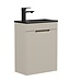 Toiletmeubel Thermis 40cm - beige - zwarte wastafel