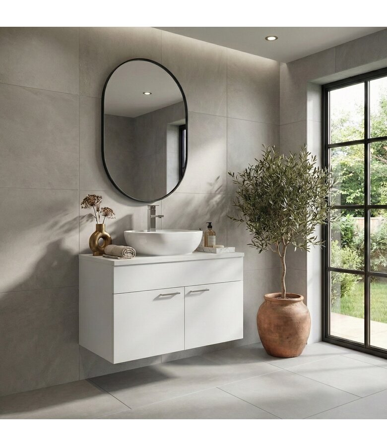 Wastafelkast Colorado 80 x 46 x 52 cm - mat wit