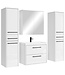 Badkamermeubel Florence 60cm XL set met spiegelkast - hoogglans wit