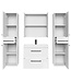 Badkamermeubel Florence 60cm XL set met spiegelkast - hoogglans wit