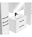 Badkamermeubel Florence 60cm XL set met spiegelkast - hoogglans wit