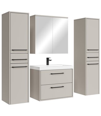 Badkamermeubel Florence 60cm XL set met spiegelkast - beige