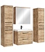 Badkamermeubel Florence 60cm XL set met spiegelkast - kastanje eiken