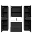 Badkamermeubel Florence 60cm XL set met spiegelkast - mat zwart