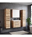 Badkamermeubel Florence 60cm XL set met spiegelkast - kastanje eiken