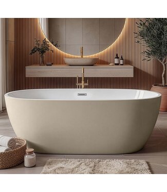 Vrijstaand ligbad Bahia 170 x 75 x 58cm - beige